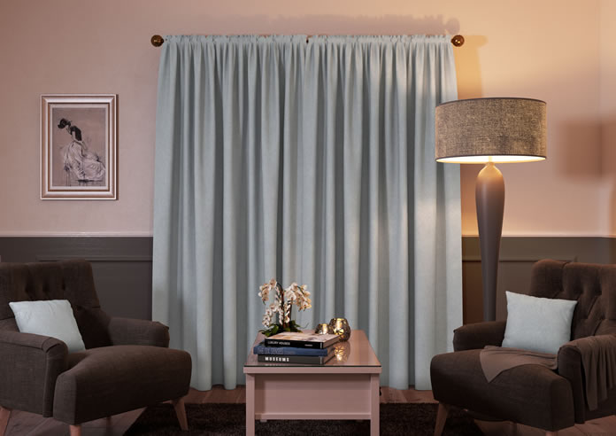 Faux Suede, Duckegg - Made to Measure Curtains - Image 7